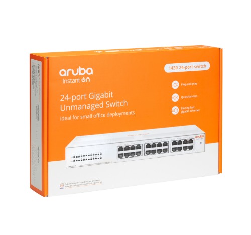 HPE Aruba Instant On 1430 24G Unmanaged L2 Gigabit Ethernet (10/100/1000) 1U