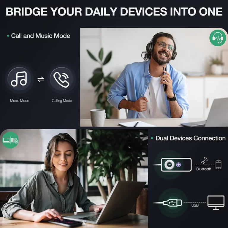 Yealink UH38 – USB/Bluetooth Wireless Headset with Battery, Duo, Teams Edition YEALINK