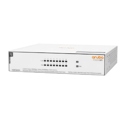 HPE Aruba Networking Aruba Instant On 1430 8G Class4 PoE 64W Unmanaged L2 Gigabit Ethernet (10/100/1000) Power over Ethernet (PoE) White