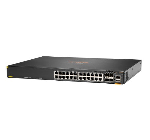 HPE Aruba Networking Aruba 6300F 24-port 1GbE Class 4 PoE & 4-port SFP56 Managed L3 Gigabit Ethernet (10/100/1000) Power over Ethernet (PoE) 1U Gray