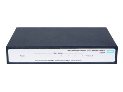 HPE OfficeConnect 1420 8G Unmanaged L2 Gigabit Ethernet (10/100/1000) 1U Gray