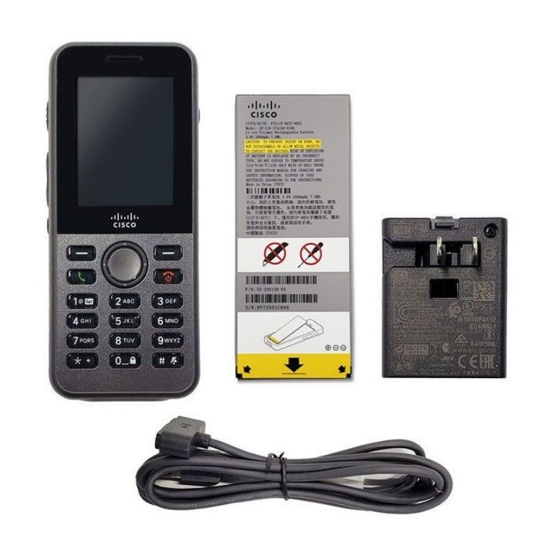 Cisco CP-8821-K9-BUN – Wireless IP Phone Kit with Handset, Battery, Charger & Power Cord (Refurbished) CISCO