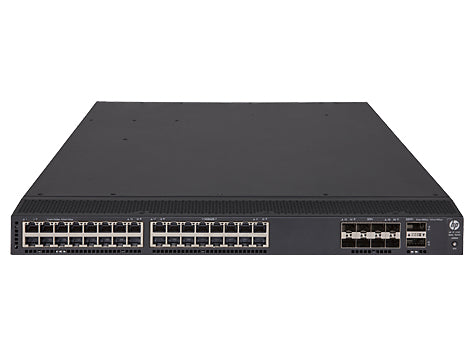 HPE Aruba Networking FlexFabric 5700-32XGT-8XG-2QSFP+ Managed L3 10G Ethernet (100/1000/10000) 1U Black