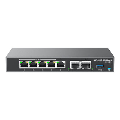 Grandstream Networks GCC6010 network switch Gigabit Ethernet (10/100/1000) Power over Ethernet (PoE) Black, Silver