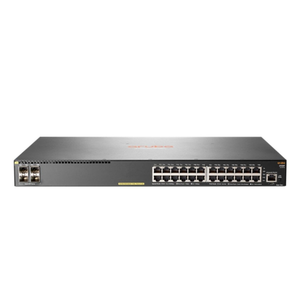 HPE Aruba Networking 2930F 24G PoE+ 4SFP Switch – 28-Port Managed Layer 3 PoE+ Switch