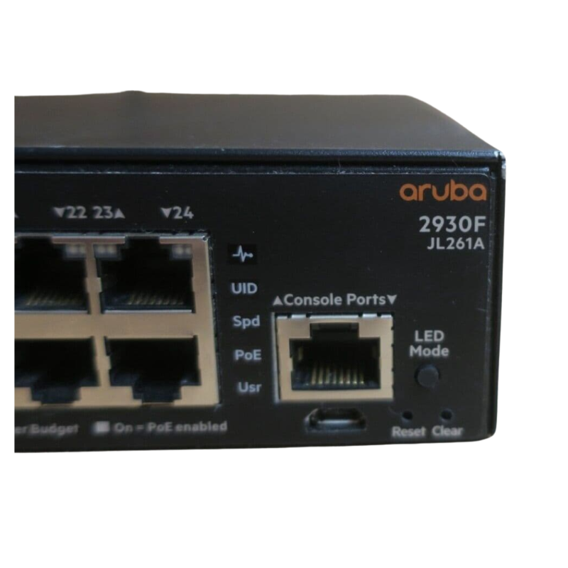 Commutateur HPE Aruba Networking 2930F 24G PoE+ 4SFP (JL255A) – Commutateur administré PoE+ de couche 3 à 28 ports
