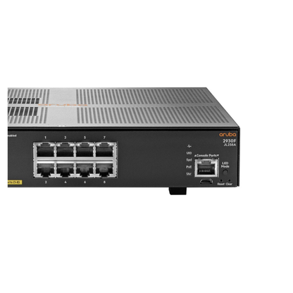 Switch HPE Aruba Networking 2930F 8G PoE+ 2SFP – Switch administrable PoE+ de couche 3 à 10 ports