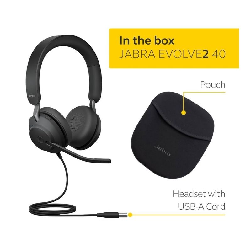 Jabra Evolve2 40 SE Headset 24189-999-799 – Professional USB UC Headset