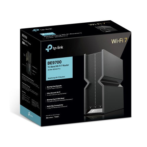 TP-Link BE9700 wireless router 2.5 Gigabit Ethernet Tri-band (2.4 GHz / 5 GHz / 6 GHz) Black