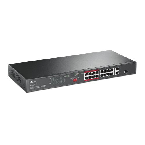 TP-Link TL-SL1218P network switch Unmanaged Gigabit Ethernet (10/100/1000) Power over Ethernet (PoE) 1U Black