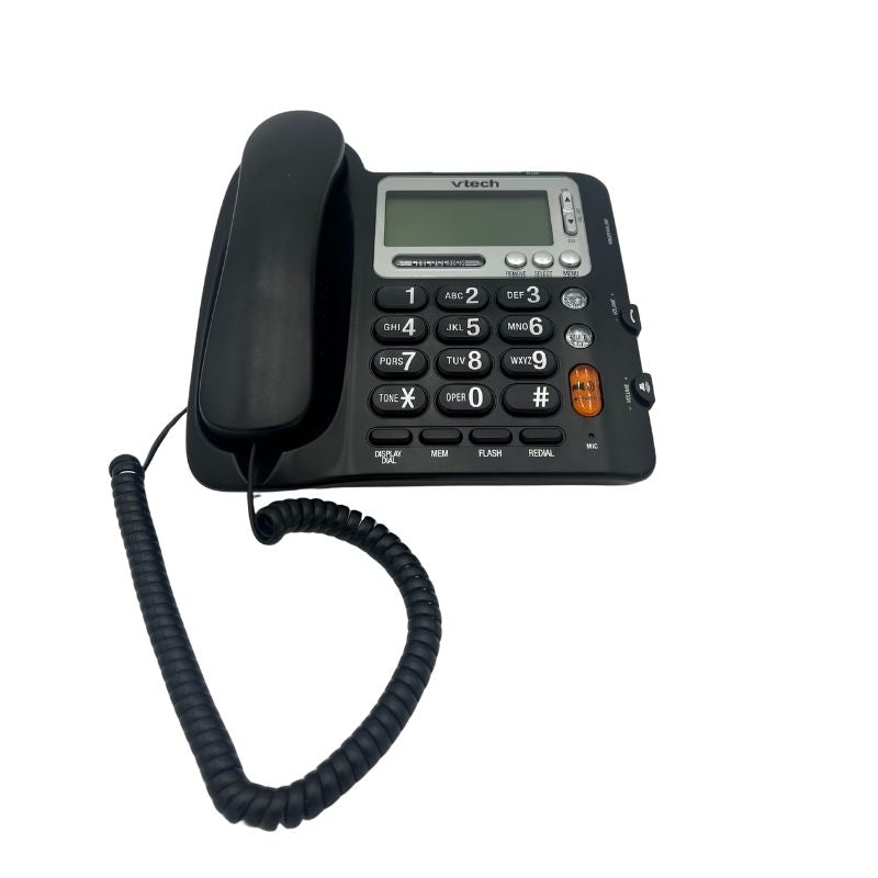 Big Button Analog Corded Telephone with Caller ID & Speakerphone – CD1281 VTECH
