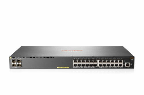 HPE Aruba Networking Aruba 2930F 24G PoE+ 4SFP+ TAA Managed L3 Gigabit Ethernet (10/100/1000) Power over Ethernet (PoE) 1U Gray