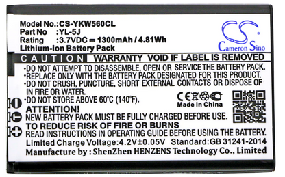 Yealink W56H/ W56h p,One Talk IP DECT, W56P/ W60P/ W76p/ W59R/ W56HB/ W59VR/ W79P/ W77P/ Replacement Battery – High Capacity Cordless Phone Battery YEALINK