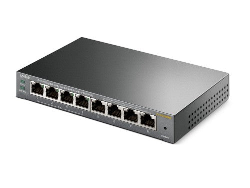 TP-Link TL-SG108PE Managed L2 Gigabit Ethernet (10/100/1000) Power over Ethernet (PoE) Black