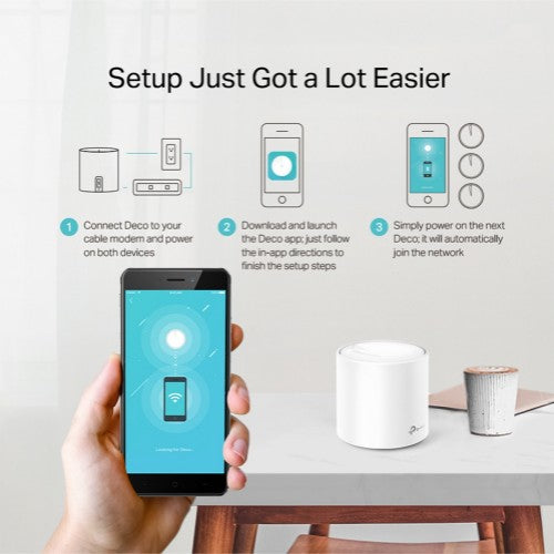 TP-Link Deco X20 (3-pack) Dual-band (2.4 GHz / 5 GHz) Wi-Fi 5 (802.11ac) White 2 Internal