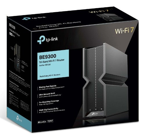 TP-Link Archer BE9300 wireless router 2.5 Gigabit Ethernet Tri-band (2.4 GHz / 5 GHz / 6 GHz) Black