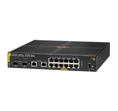 HPE Aruba Networking 6100 12G Class4 PoE 2G/2SFP+ 139W Managed L3 Gigabit Ethernet (10/100/1000) Power over Ethernet (PoE) 1U Black