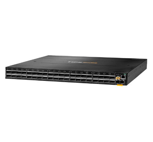 HPE Aruba Networking CX 9300S 32p QSFP28 100G 8p QSFP‑DD 400G Front‑to‑Back 6xFan 2xAC TAA Bundle Managed L3 1U