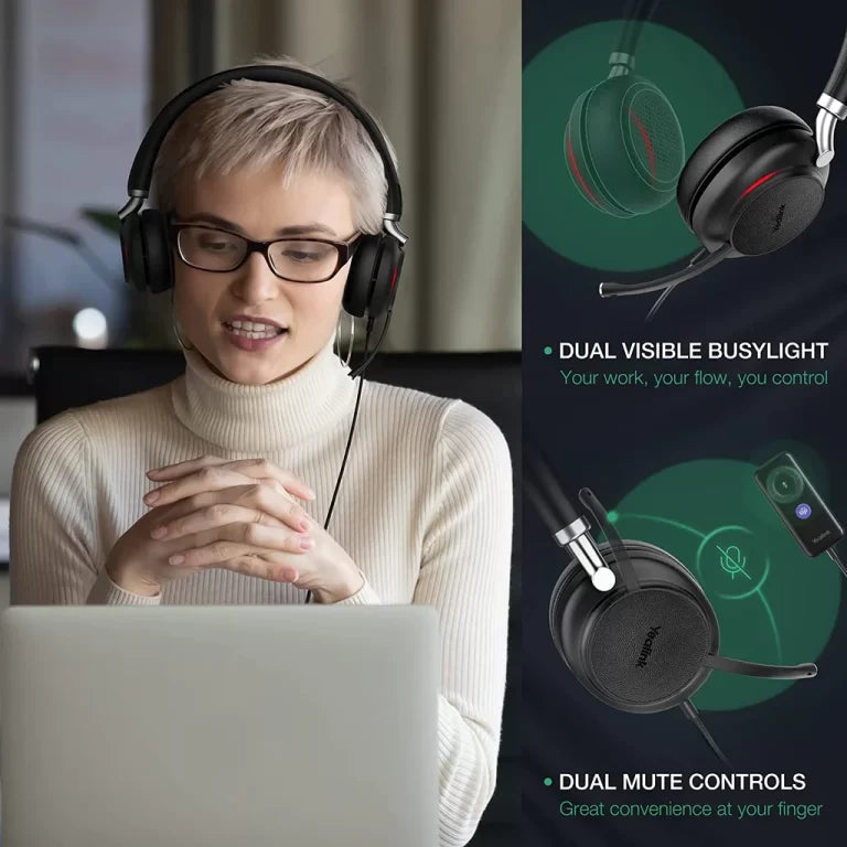 Yealink UH38 – USB/Bluetooth Wireless Headset with Battery, Duo, Teams Edition YEALINK